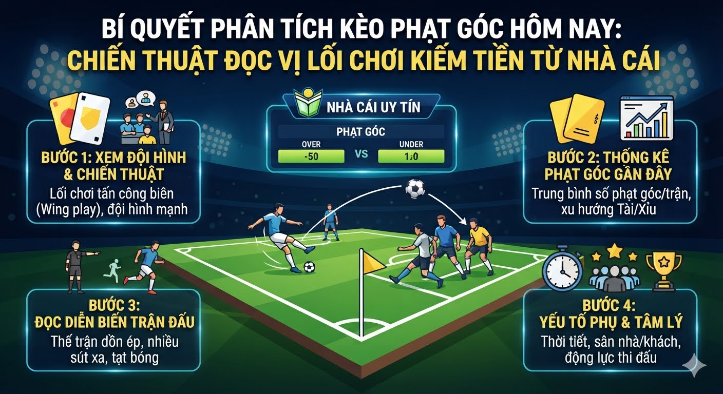 kèo phạt góc hôm nay