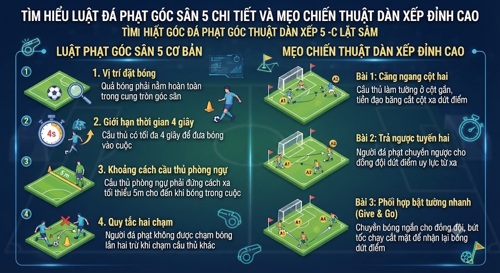 luật đá phạt góc sân 5